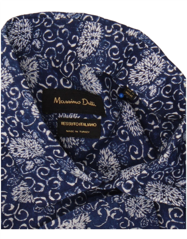Cămașă Massimo Dutti Bărbați XL Bleumarin Floral