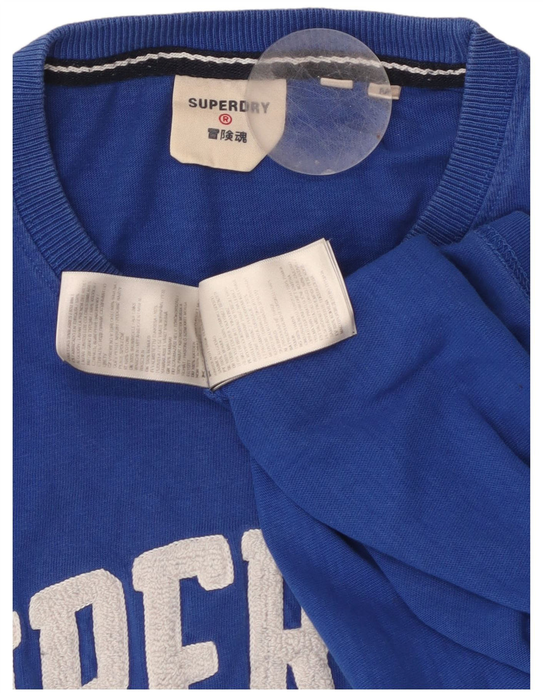 Tricou grafic pentru bărbați SUPERDRY Top din bumbac albastru mediu