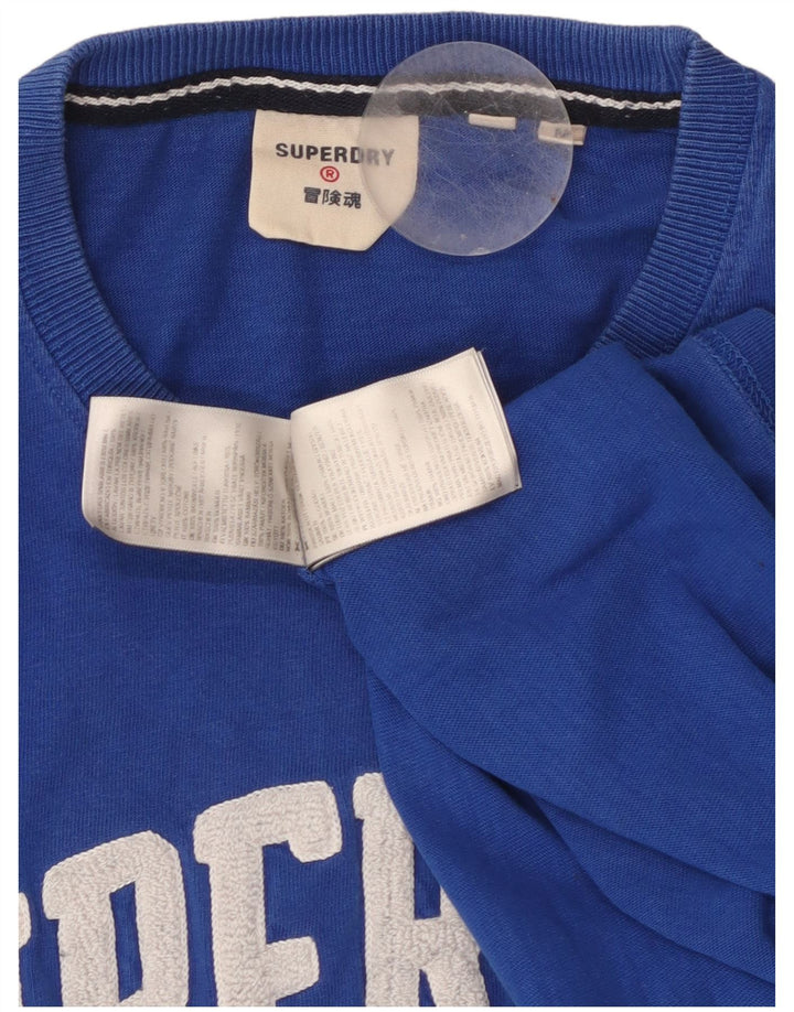 Tricou grafic pentru bărbați SUPERDRY Top din bumbac albastru mediu