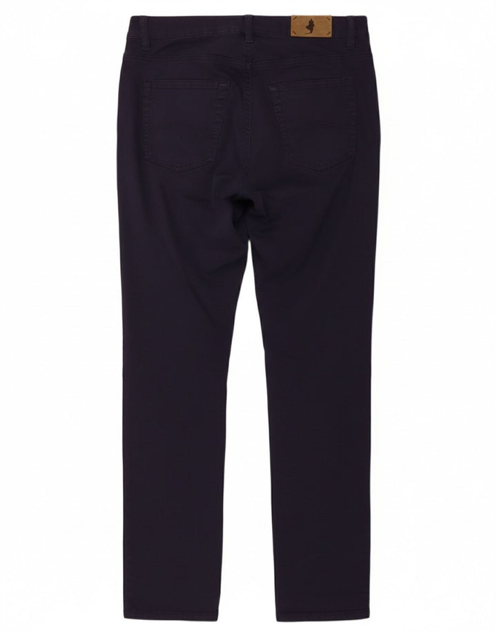 MARLBORO CLASSICS Womens Slim Casual Trousers  W28 L30 Navy Blue