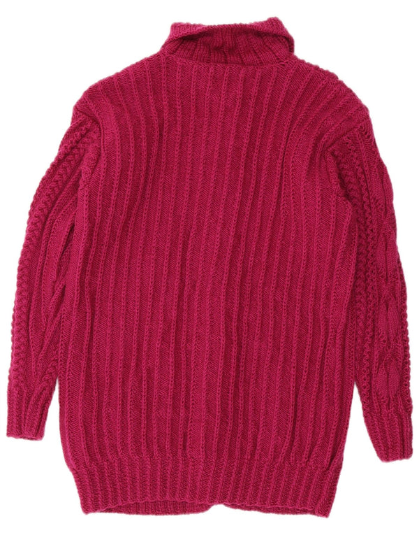 Pulover cardigan vintage pentru femei UK 16 mare roz