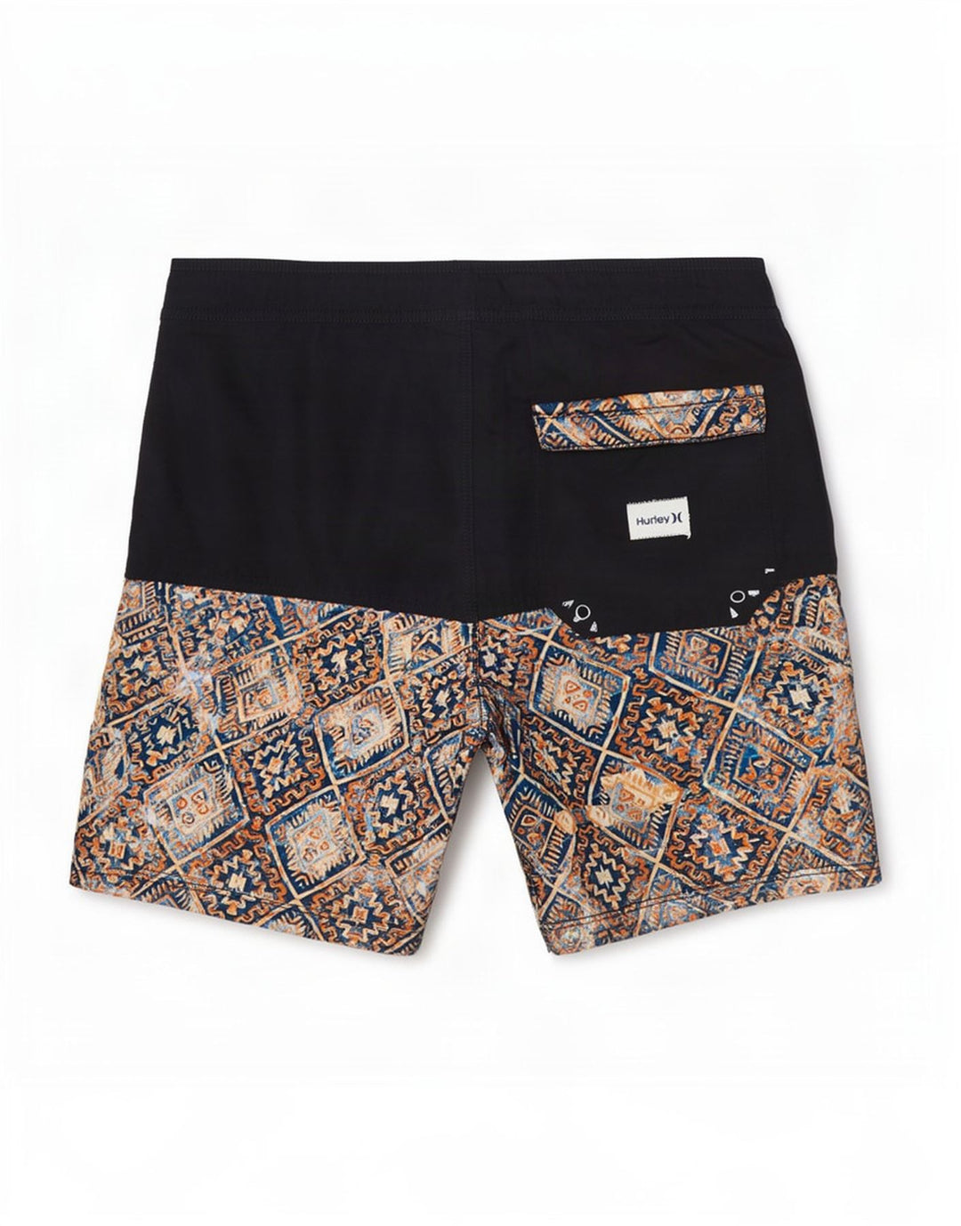 Pantaloni scurți de înot Hurley pentru bărbați, poliester geometric geometric mic, negru