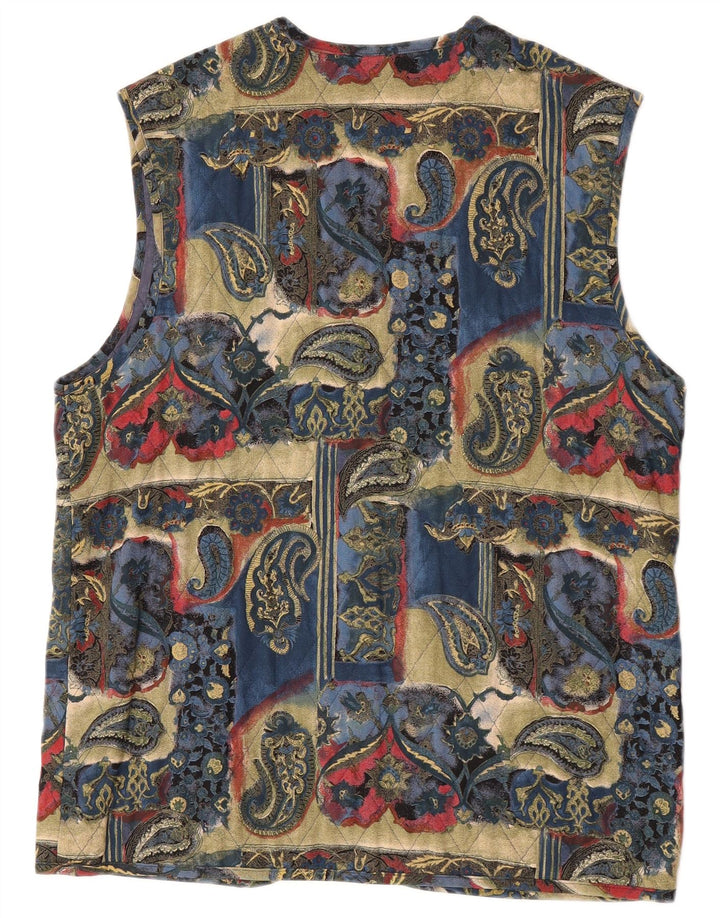 Gilet matlasat Vintage pentru femei EU 42 Large Multicolor Paisley