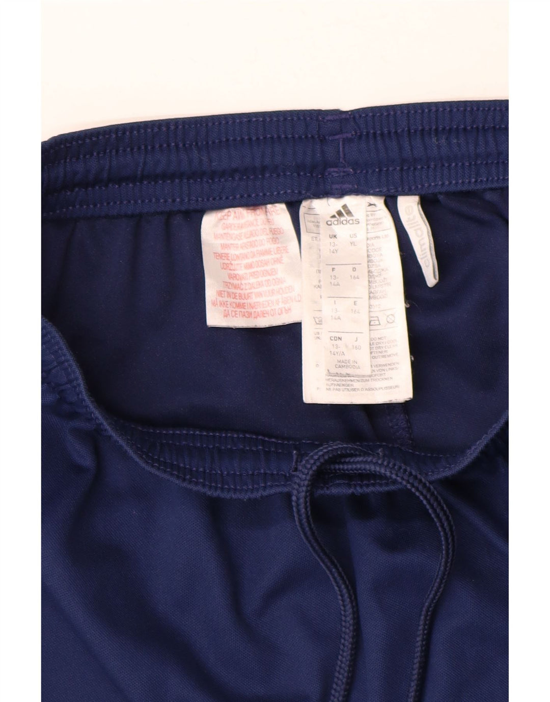 Pantaloni scurți sport Climalite ADIDAS pentru băieți 13-14 ani poliester bleumarin