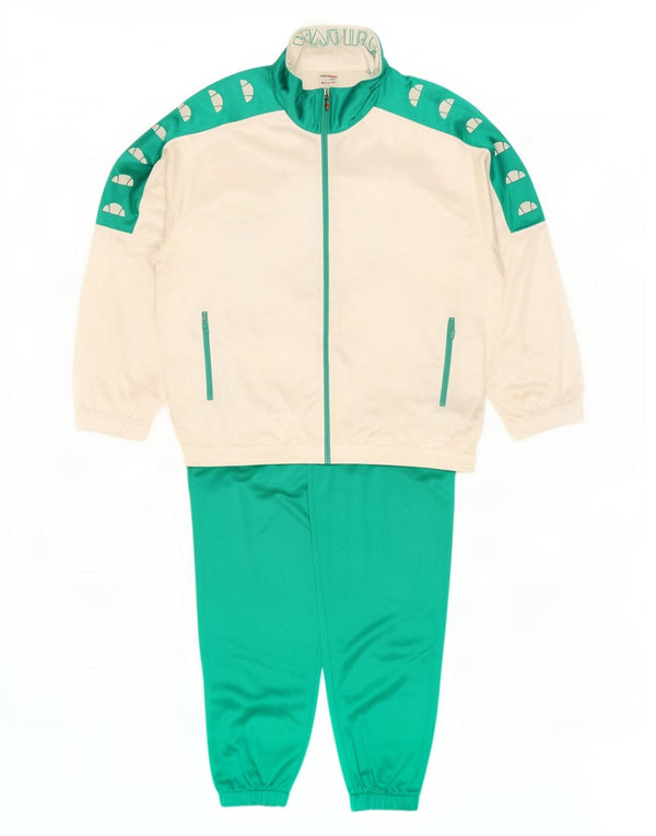 Ellesse Mens Graphic Full Tracksuit IT 52 Large White Colourblock Cotton