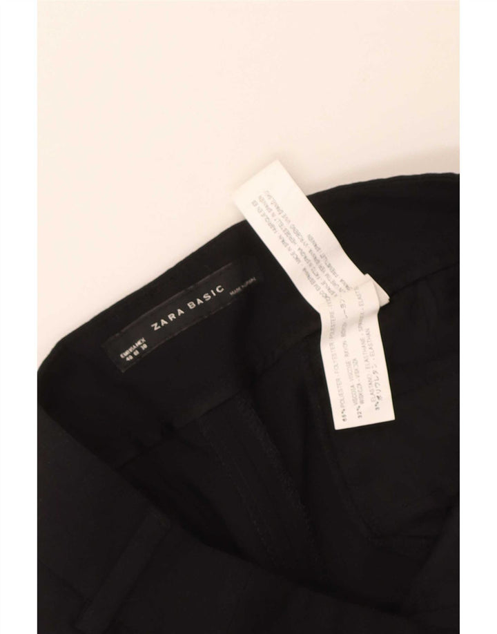 Pantaloni de costum slim pentru femei Zara EU 40 Mediu L30 L28 Poliester negru