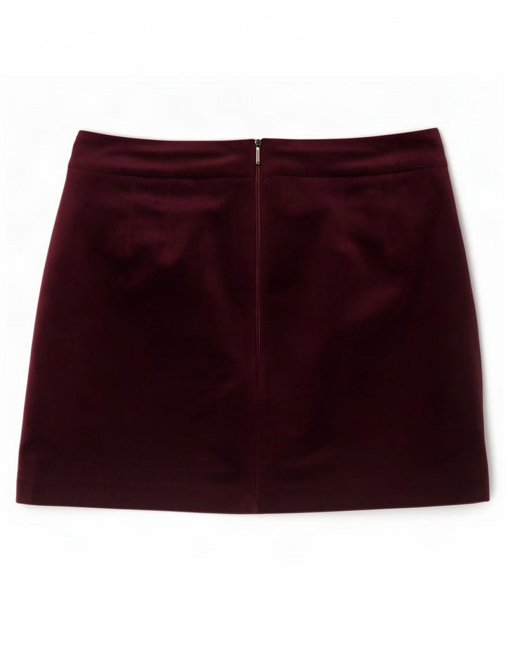 Fusta mini Jack Wills pentru femei UK 12 Medium W31 Bordeaux Poliester