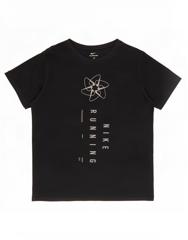 Tricou grafic Nike Dri Fit pentru bărbați Top mare din bumbac negru