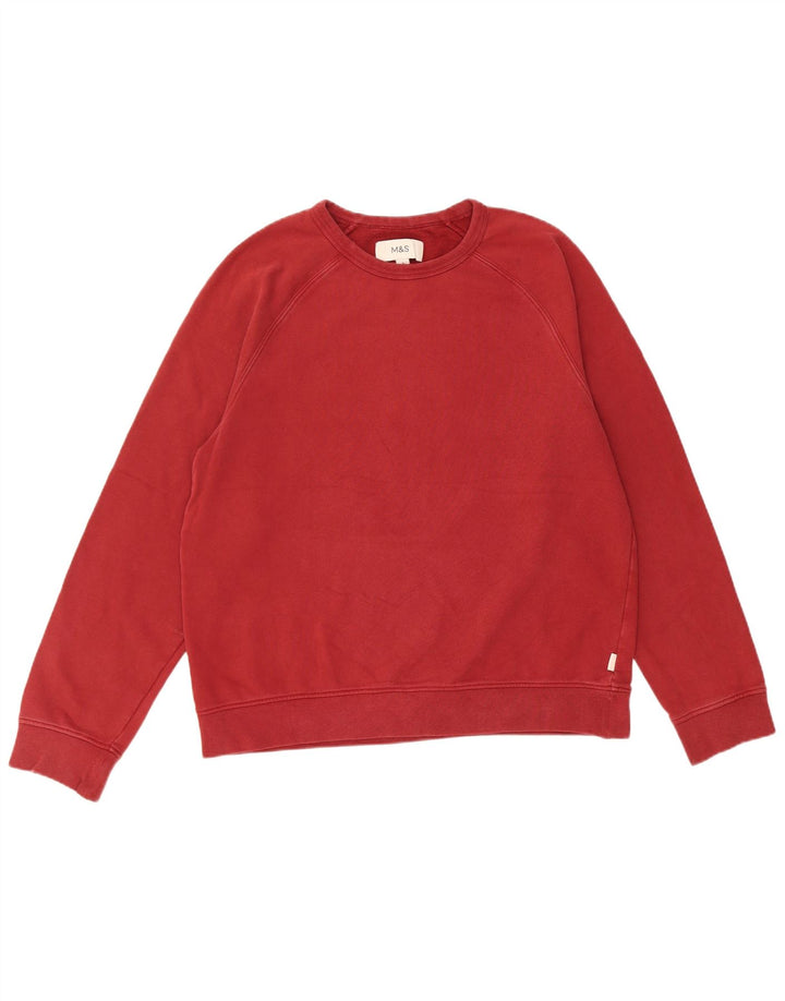Pulover pentru bărbați Marks & Spencer, bumbac mediu burgundy