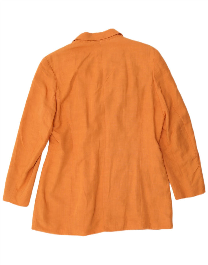 Jachetă vintage pentru femei la dublu piept UK 16, mare portocaliu, viscoză