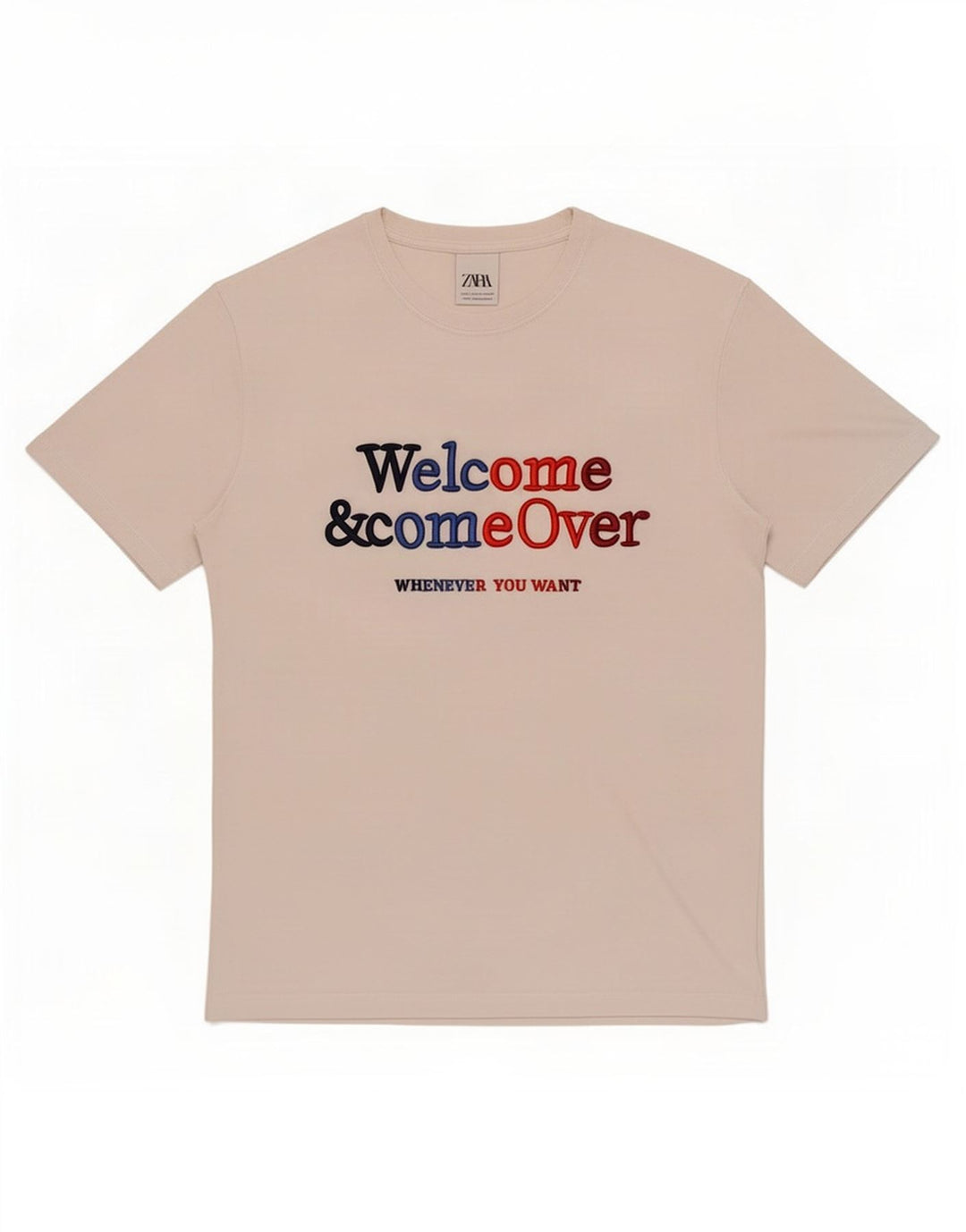 Tricou grafic pentru bărbați Zara Top Mic Alb
