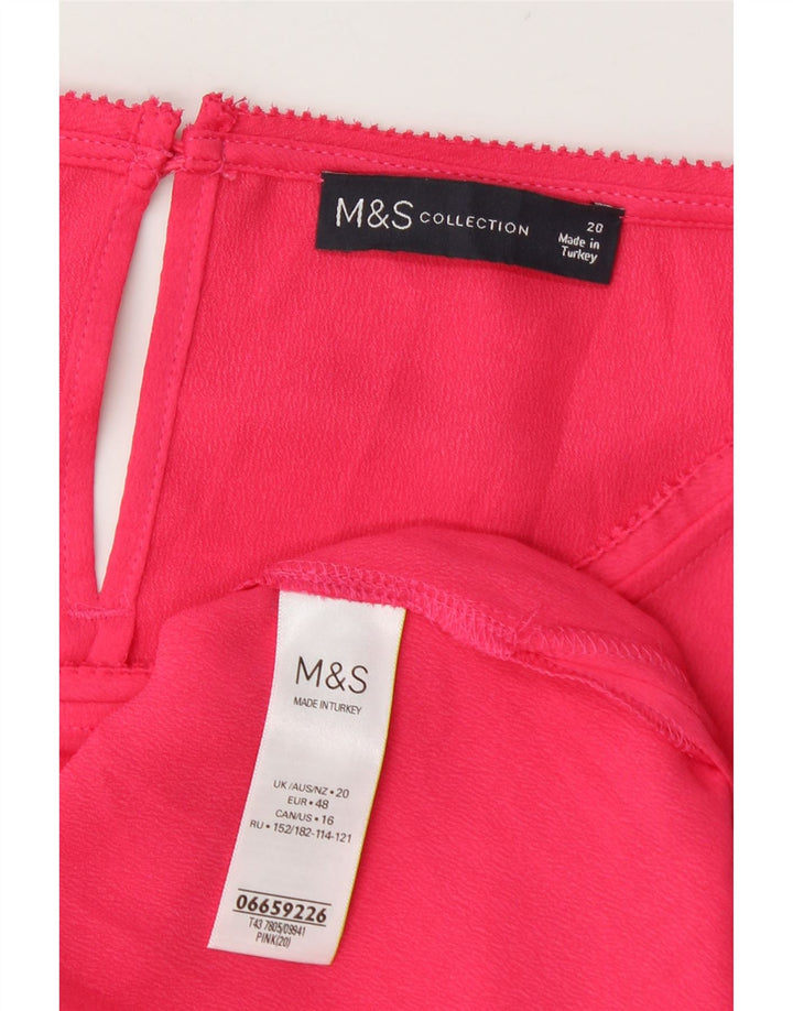 Bluză pentru femei Marks & Spencer, UK 20 2XL, poliester roz