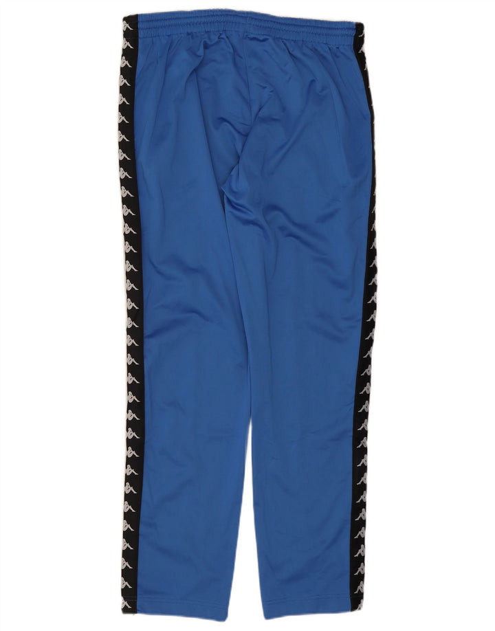 Pantaloni de trening cu grafică pentru bărbați Kappa XL, albastru, poliester color bloc