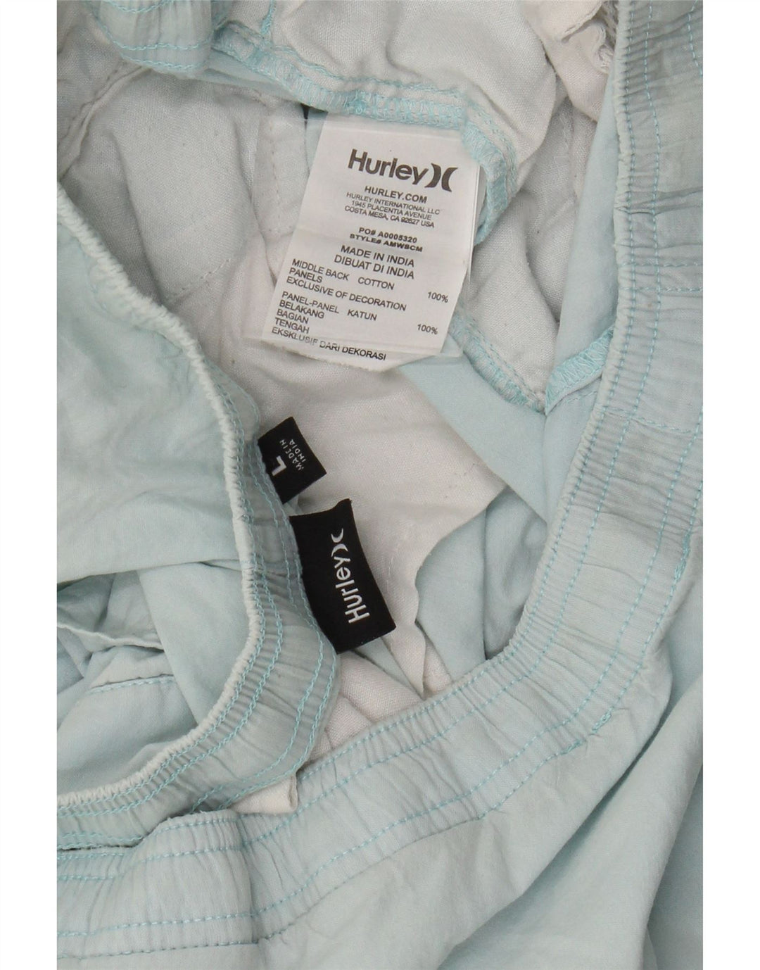 Pantaloni scurți chino Hurley pentru bărbați, mari W36, bumbac albastru