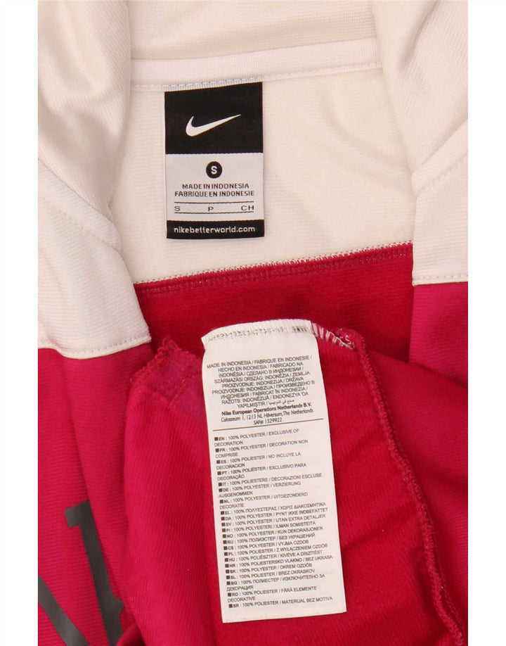 Jachetă de top pentru trening cu grafică Nike pentru femei UK 10 Mic roz colorblock