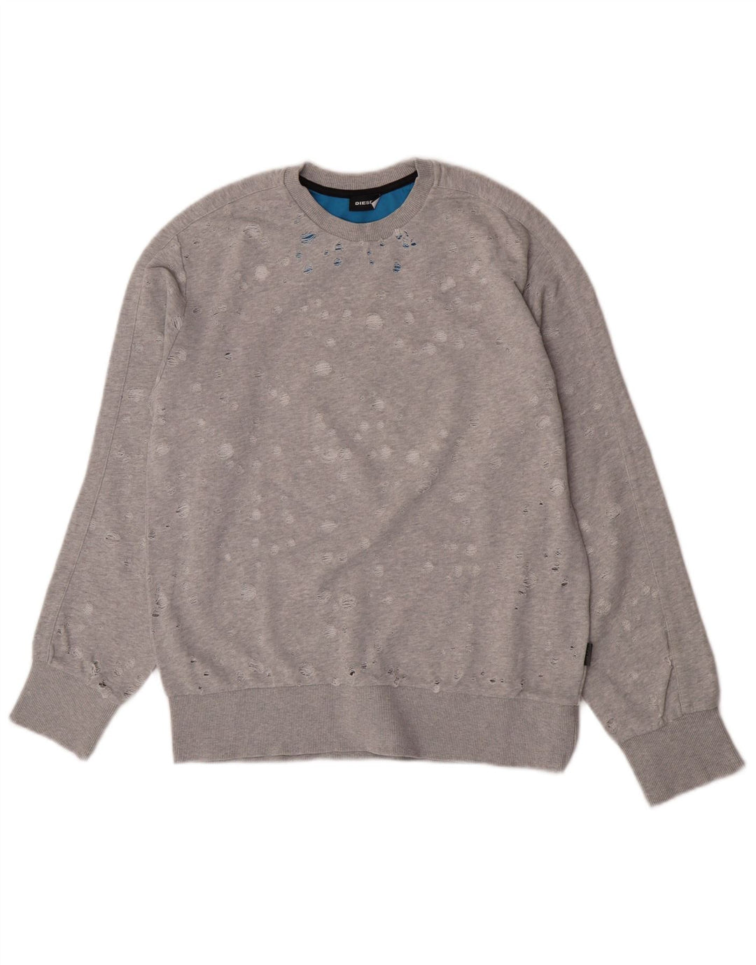 Pulover pentru femei Diesel Distressed Hanorac UK 14 Mare Bumbac gri