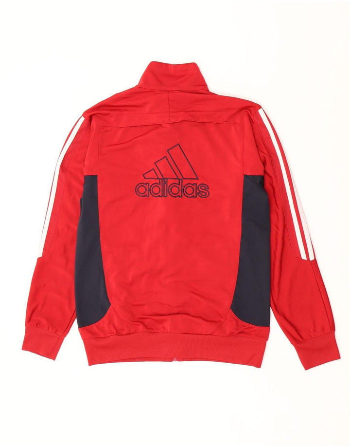 Jachetă de top pentru trening grafic Adidas pentru bărbați UK 38/40 Medium Red Colorblock