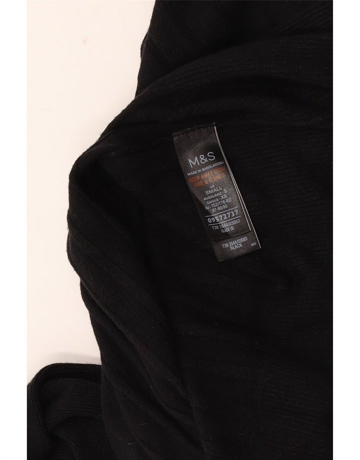 Pulover cardigan deschis pentru femei Marks & Spencer UK 10 mic cu dungi negre