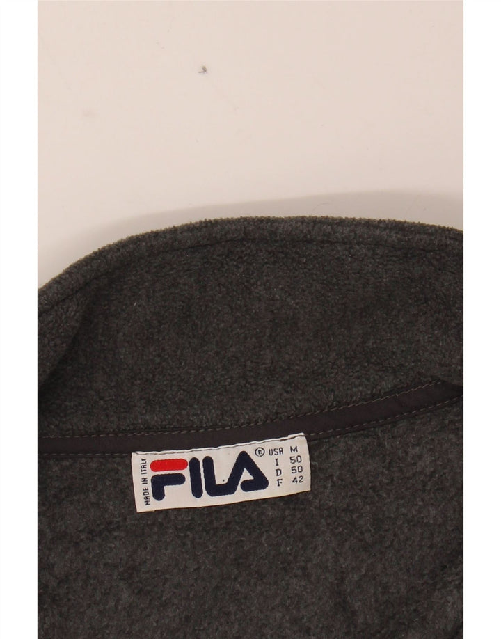 FILA Mens Fleece Jacket IT 50 Medium Grey Vintage Fila and Second-Hand Fila from Messina Hembry 