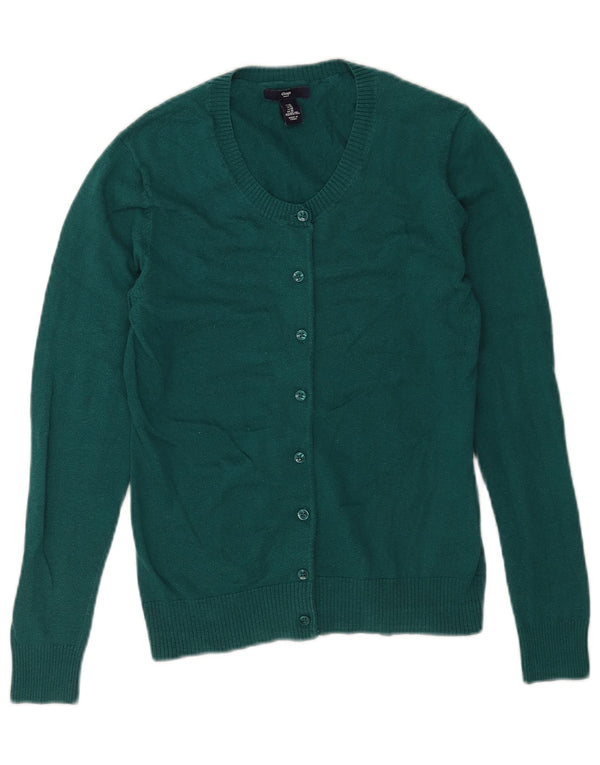 Pulover cardigan pentru femei Gap UK 12 bumbac verde mediu