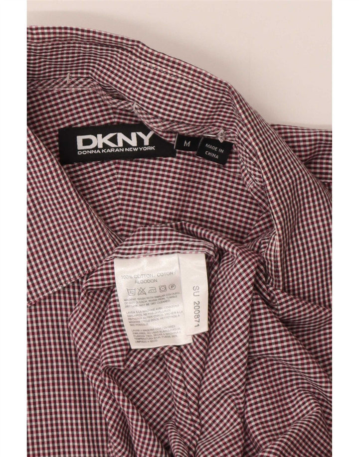 Cămașă pentru bărbați Dkny, bumbac vichy burgundy mediu