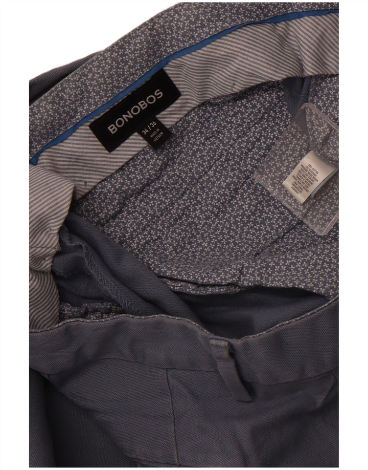 BONOBOS Pantaloni subțiri pentru bărbați L34 L36 Bumbac albastru