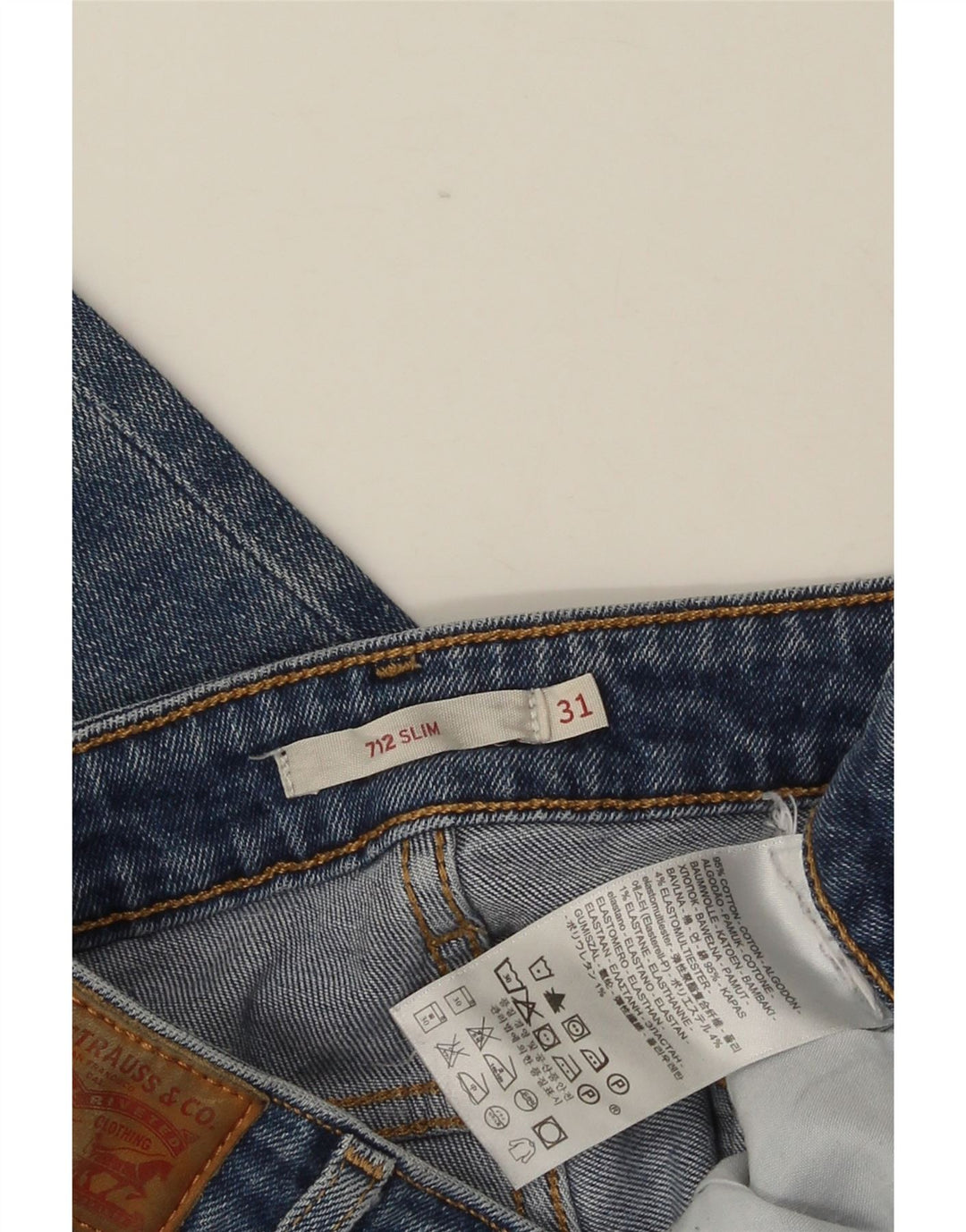 Blugi LEVI'S 712 Slim W31 L28 Bumbac albastru