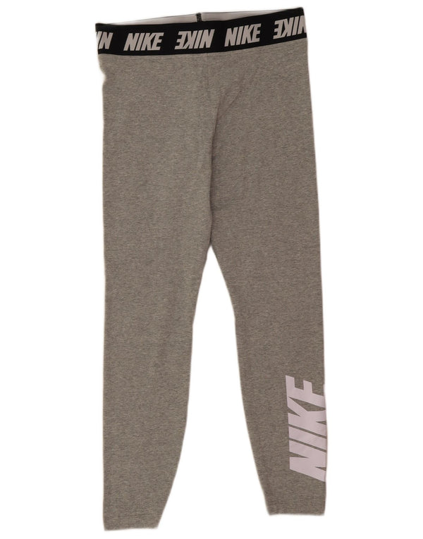 Leggings grafic Nike pentru femei UK 14 mare bumbac gri