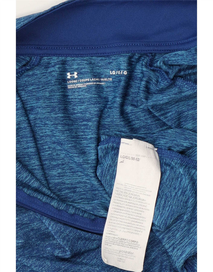 Pantaloni de trening Under Armour pentru bărbați, cu fermoar, cu gât, mare, pete albastru