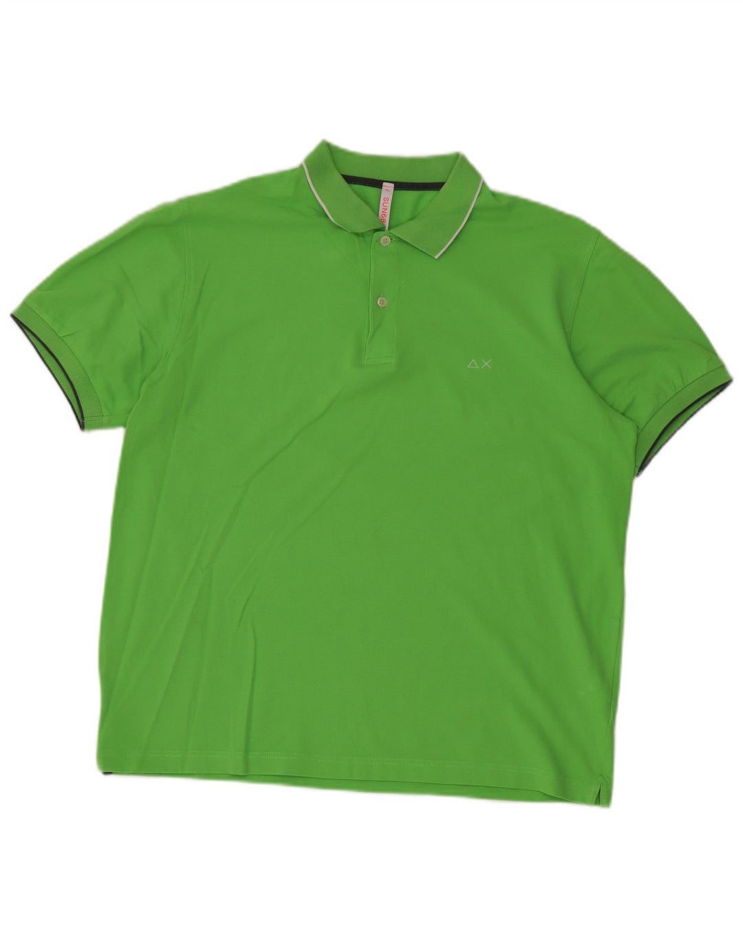 SUN68 Mens Polo Shirt 2XL Green Cotton
