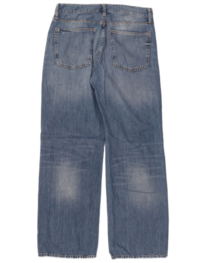 Blugi largi dama Zara EU 40 Medium W30 L31 Albastru