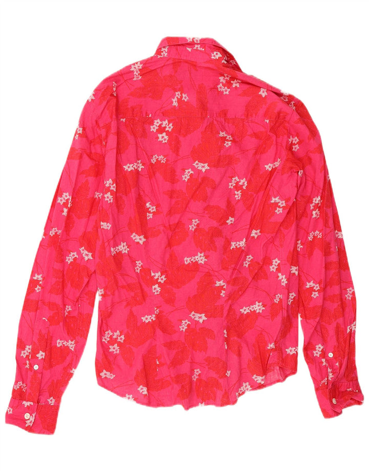 Cămașă pentru bărbați Hugo Boss Bumbac Floral roz mic