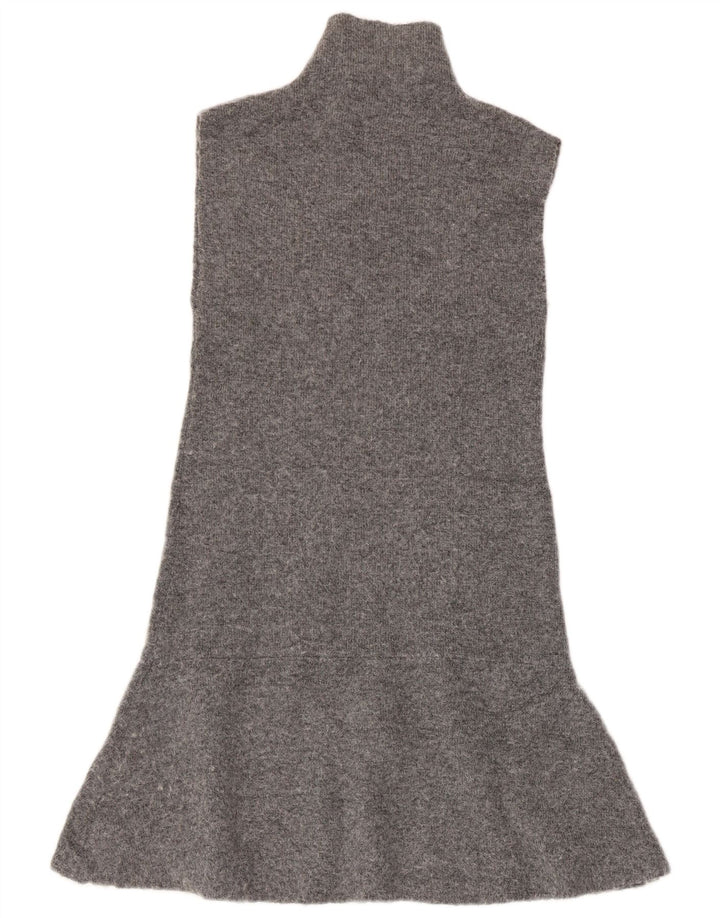 Rochie cu pulover fără mâneci Zara pentru femei UK 8 Mic Gri Poliester