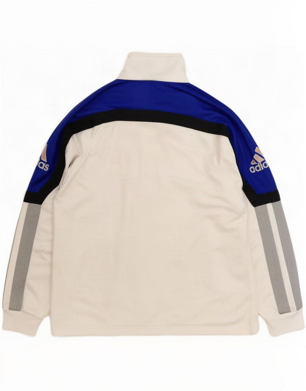 Jachetă de top pentru trening grafic Adidas pentru bărbați UK 38/40 Medium White Colorblock