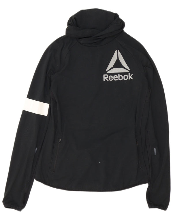 Jachetă de trening Reebok pentru femei UK 12/14 Medium Black Colorblock