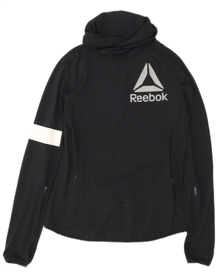 Jachetă de trening Reebok pentru femei UK 12/14 Medium Black Colorblock