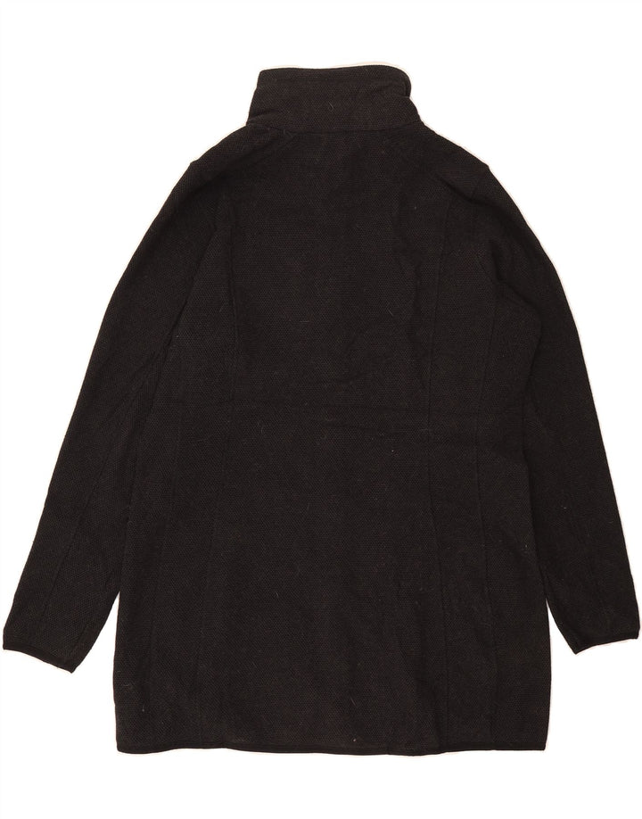EDDIE BAUER Womens Longline Cardigan Sweater UK 16 Large Black Polyester Vintage Eddie Bauer and Second-Hand Eddie Bauer from Messina Hembry 