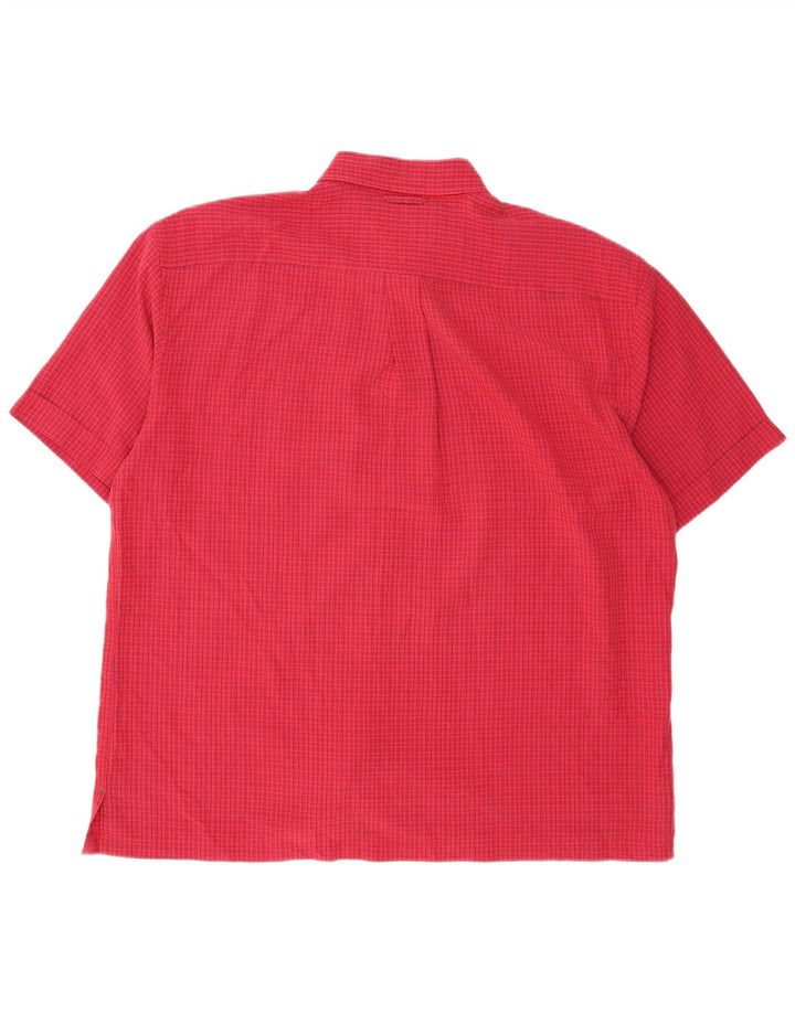 Cămașă cu mânecă scurtă Tommy Hilfiger pentru bărbați, XL, roșu, vichy, raion