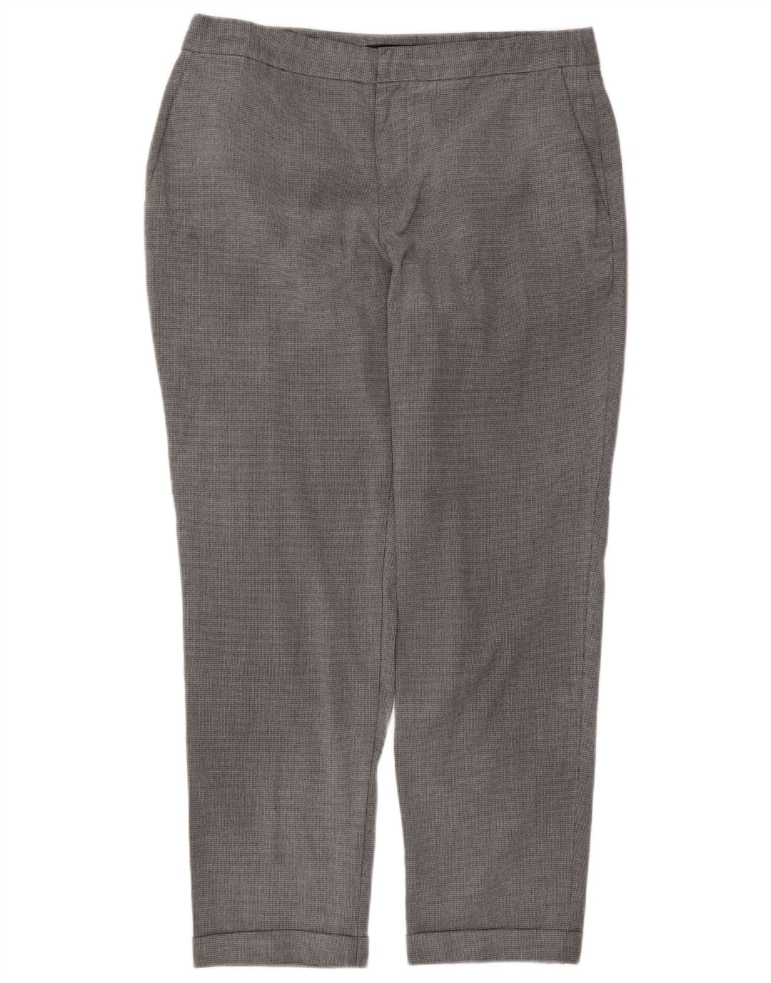 Pantaloni chino drepți pentru femei Zara EU 40 Medium L30 L27 Gri Houndstooth