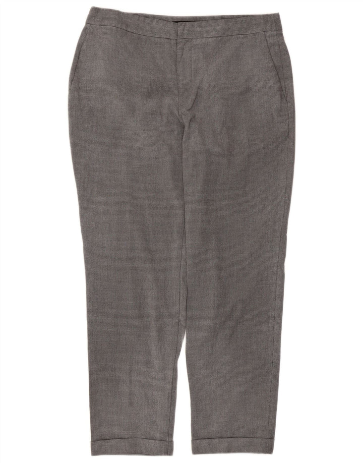 Pantaloni chino drepți pentru femei Zara EU 40 Medium L30 L27 Gri Houndstooth