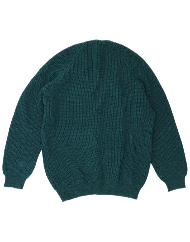 Cardigan Vintage pentru bărbați din lână verde mare
