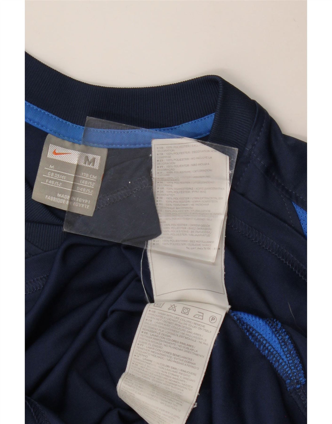 Tricou Bărbați NIKE Top Marea Britanie 39/41 Mediu Bleumarin Poliester Colorblock