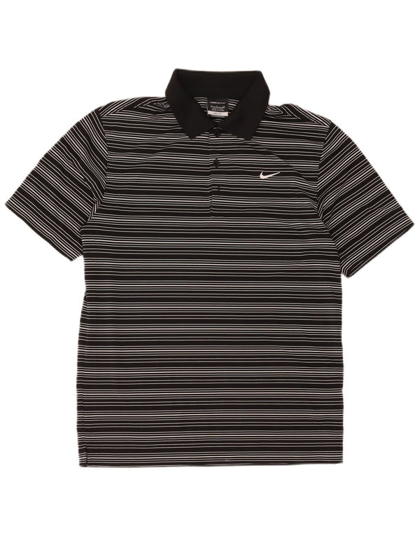 Tricou polo Nike pentru bărbați Dri Fit Poliester cu dungi negre mici
