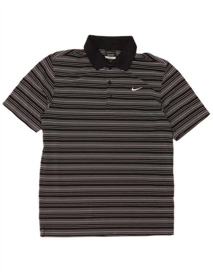 Tricou polo Nike pentru bărbați Dri Fit Poliester cu dungi negre mici