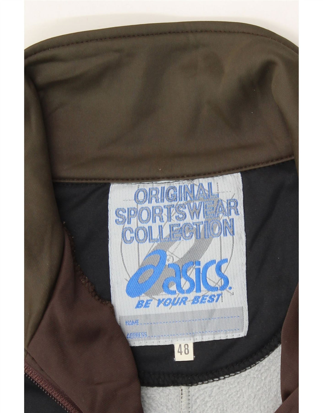 Jachetă de top pentru trening vintage pentru bărbați ASICS IT 48 Medium Green Colorblock