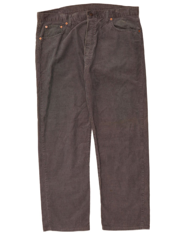 Levi's Mens 551 Straight Corduroy Trousers W40 L29 Grey Cotton