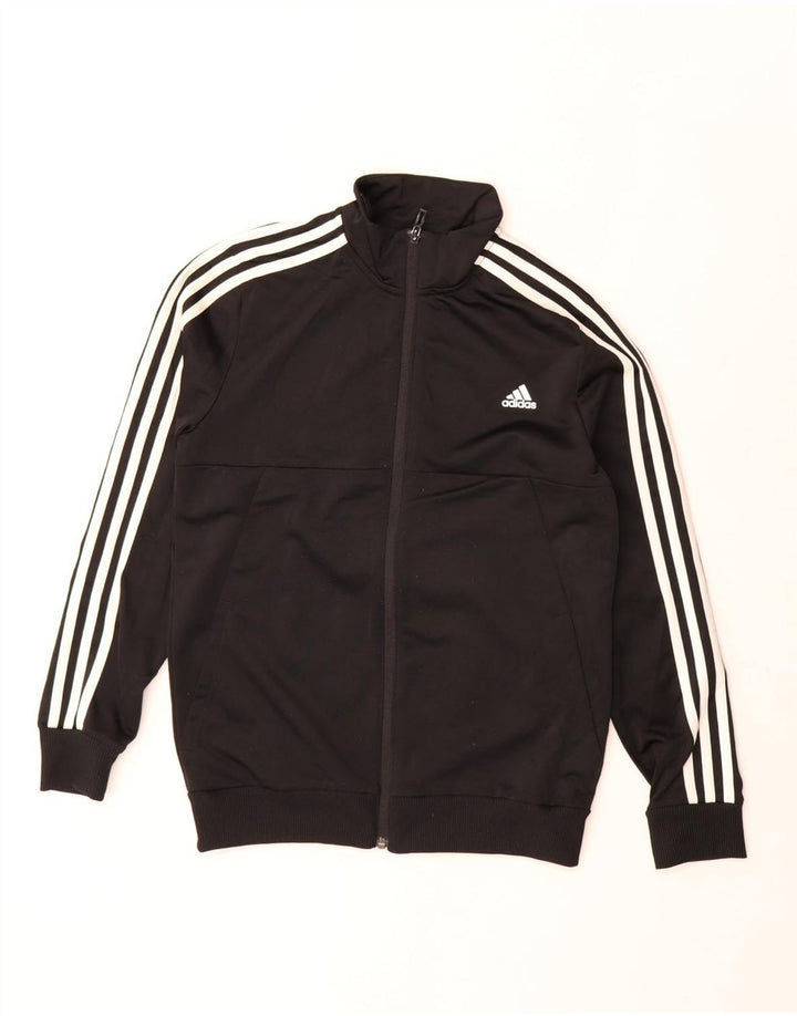 Jachetă de trening Climalite ADIDAS pentru băieți 13-14 ani, poliester negru
