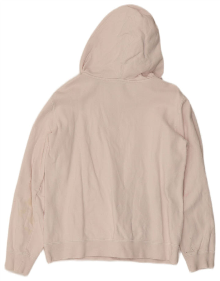 Pulover pentru fete CHAMPION cu glugă cu grafic 11-12 ani, mare, alb, bumbac