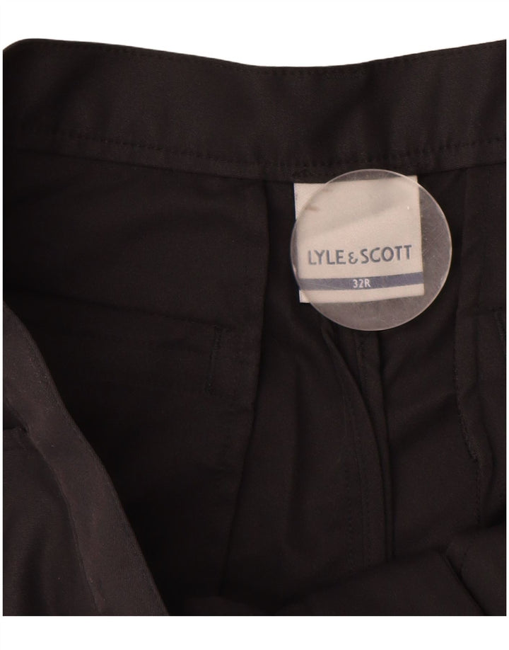 Pantaloni scurți chino pentru bărbați Lyle & Scott W32 Elastan mediu negru