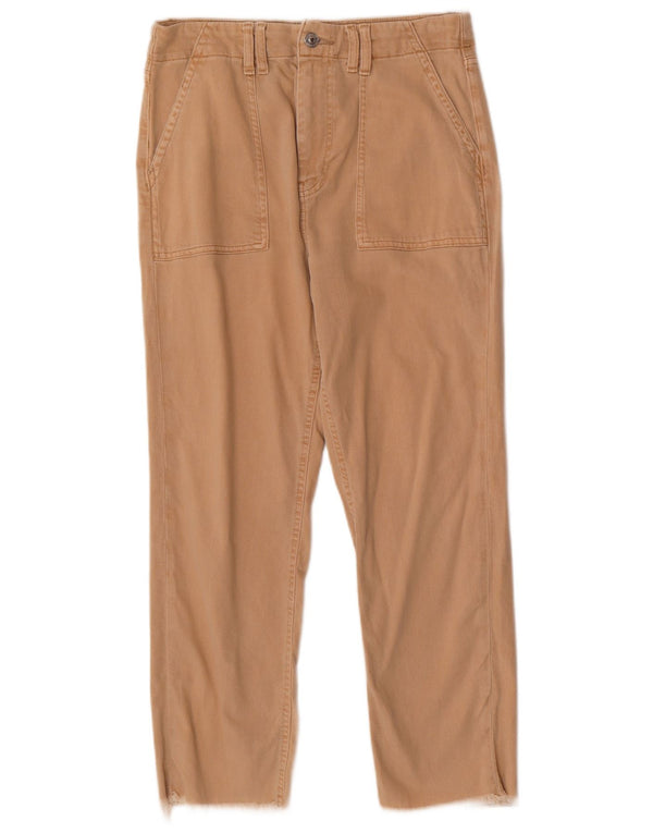 Marks & Spencer Pantaloni tăiați drept pentru femei UK 12 Medium W30 L25 Bej